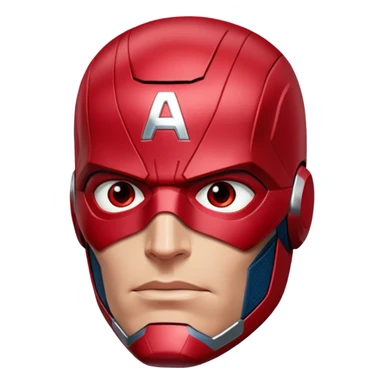Vision marvel, red face from captain america: civil war sticker
