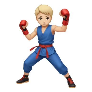 1 vs 100 fight anime Style boy sticker