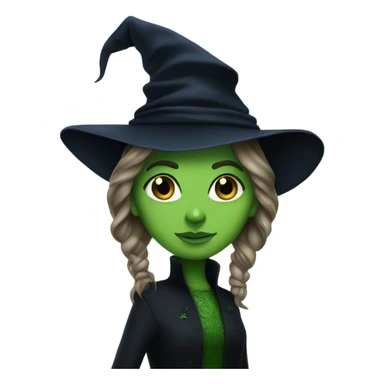 elphaba with dark blonde hair sticker