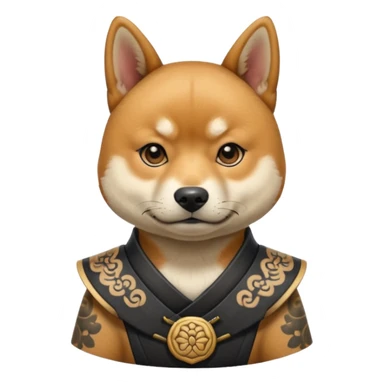dog japan ancient samurai with tatooed sticker