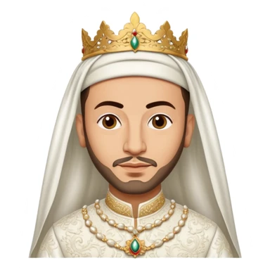 roi Mohammed VI du maroc avec une robe mariage Blanche sticker