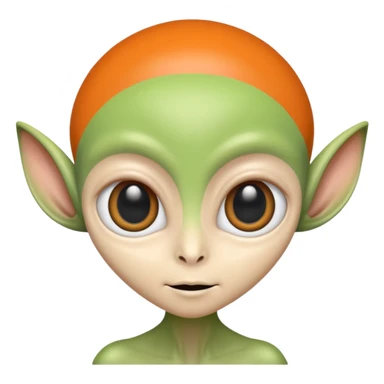 tricolor alien sticker