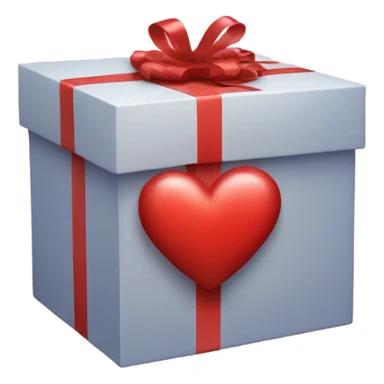 Heart in a gift box sticker