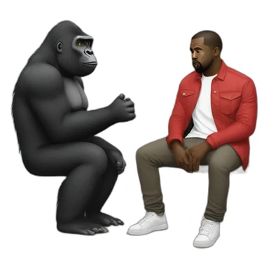 Gorilla meeting Kanye West sticker