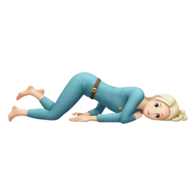 fullbody apostle in prone pose, different clothing, clear prone position, full body visible, apple emoji style sticker