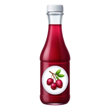 Bottle cranberry juice sticker