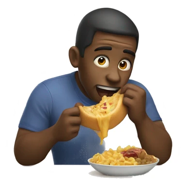 taking a bite of food sticker