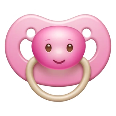 baby pacifier with pink gradient and beige colors sticker