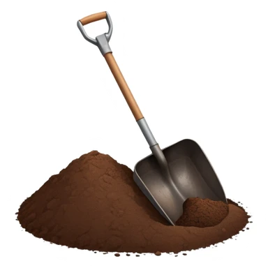 Shovel digging soil sticker