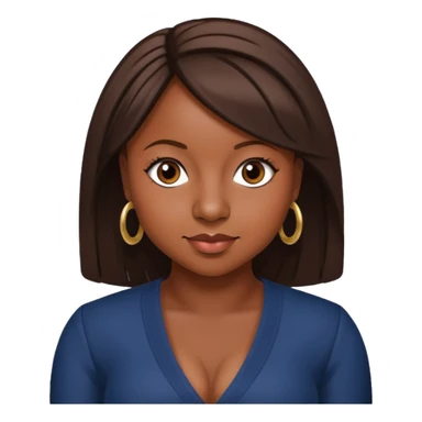 Naturi Naughton with dark brown hair sticker