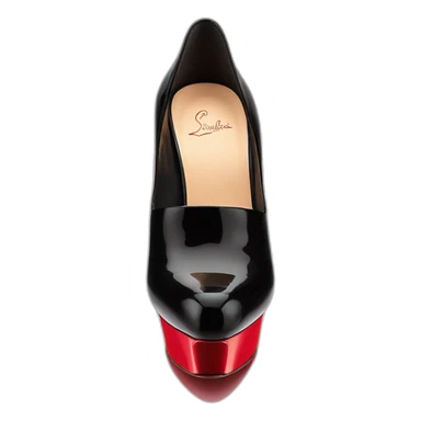 Platform wedges black patent louboutin sandal sticker