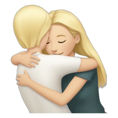White Girl hugs blonde girl sticker