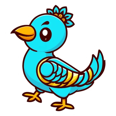 Chimu goldwork jewelry with bird motif sticker