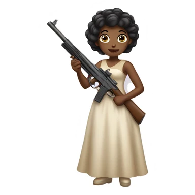 Princess holding a gun sticker