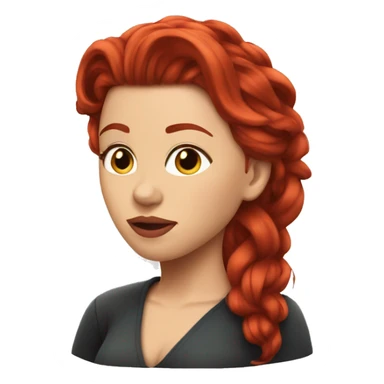 Scarlett Johansson red hair  sticker