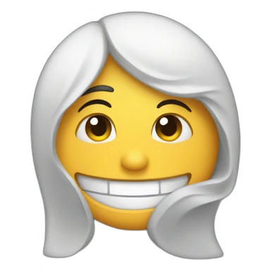 Smiling shy emoji sticker
