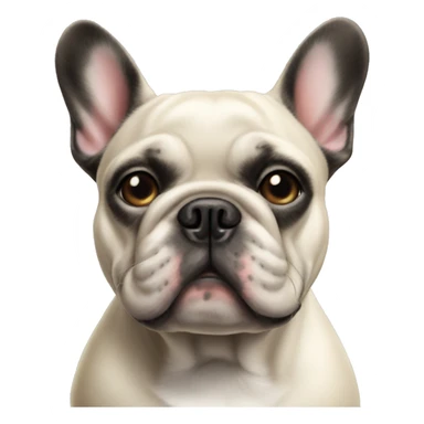 realistic close-up of French bulldog  sticker