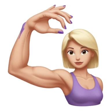 Female arm with muscle and manicured hands  sticker