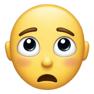 Crying emoji looking up with hands like the emoji is saying “whyyy” sticker