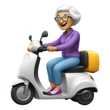 grandma racing mobility scooters  sticker