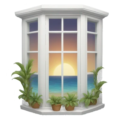 Seaside window sticker