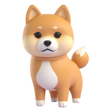 shiba inu standing, sad sticker