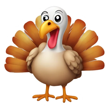 Turkey celebrating Thanksgiving sticker