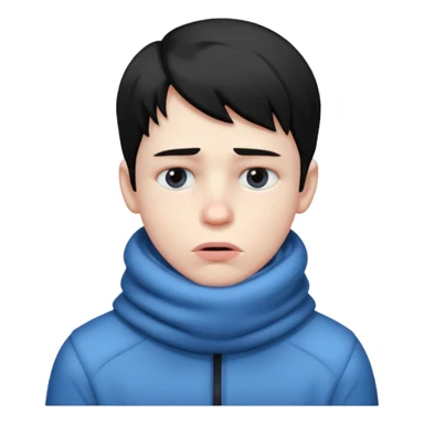 very cold boy sticker