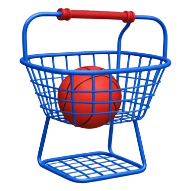 basket stand with ball (#00A3E0) and red (#F9423A) sticker
