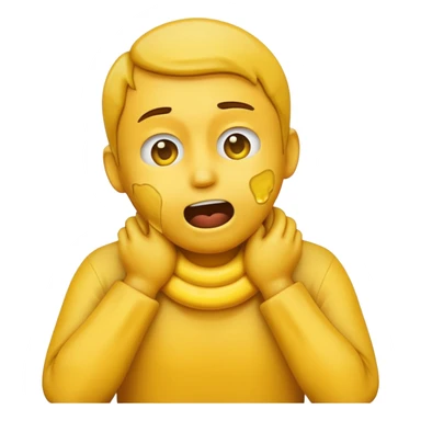 emoji choking himself at the neck sticker