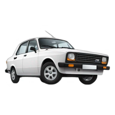 White lada two round headlights sticker