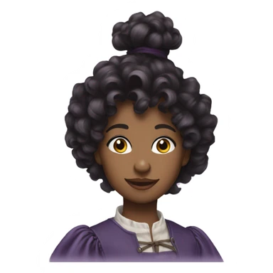 Three musketeers dark black women lilac curly hair sticker