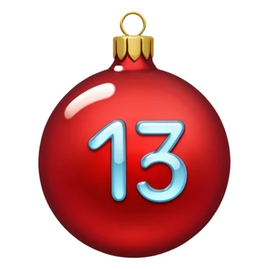 the numbers "1637" as a christmas ornament sticker