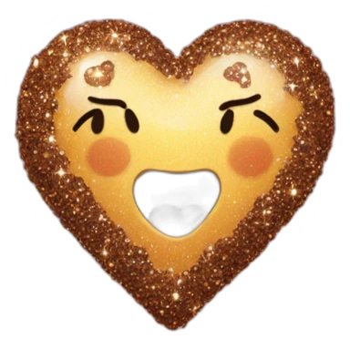 poop sparkling heart sticker