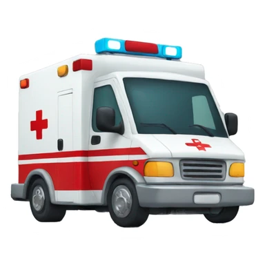 ambulance with the emotion of pleasure sticker
