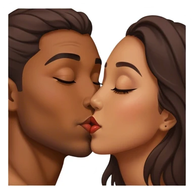 intimate kiss between two lovers sticker