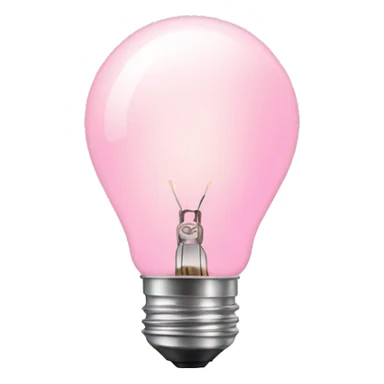 pastel pink light bulb sticker