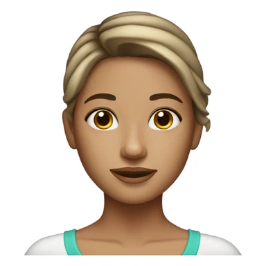 Brunette blonde girl with freckles  sticker