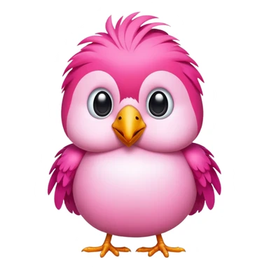 Pink bird sticker