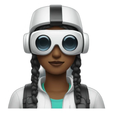 Person wearing a vr headset sticker