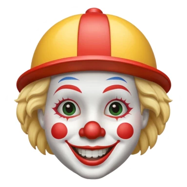 blonde clown with helmet sticker