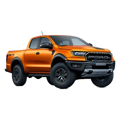 Ford ranger raptor orange truck sticker