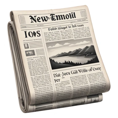 generate realistic detailed news paper sticker