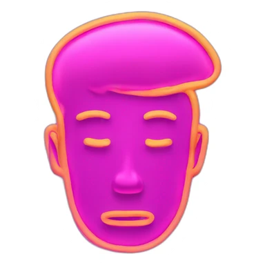 Juicy booty man neon sign style sticker