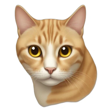 Cat with cat emoji nose sticker