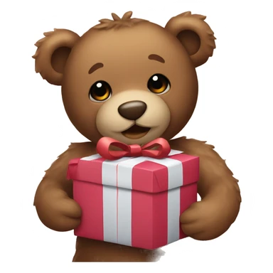Teddy bear holding presents  sticker