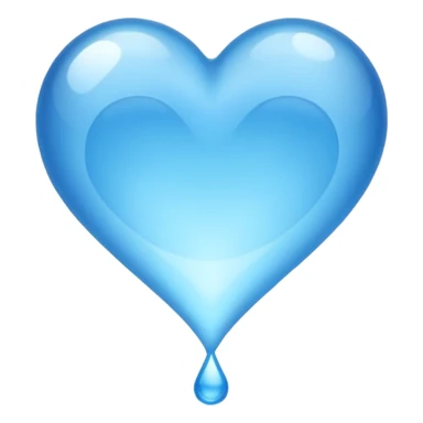 water and blue heart sticker