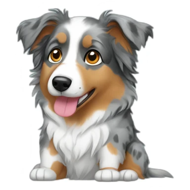 Australian shepherd dog in pajamas sticker