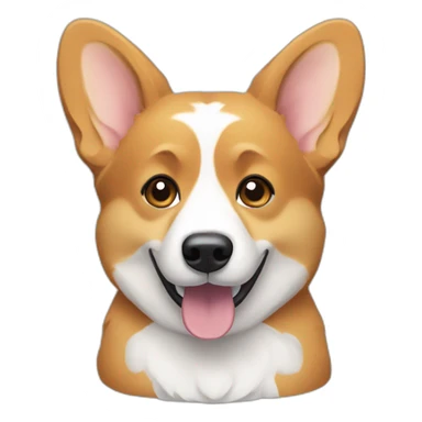 corgi typing keyboard sticker
