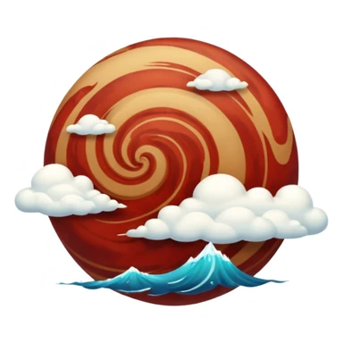 Planet Earth but ocean red land brown sticker